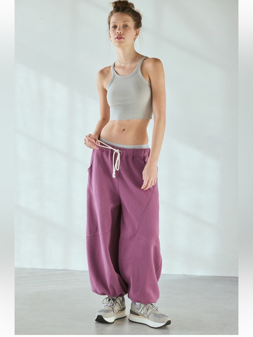 Oversized out from under sweatpants